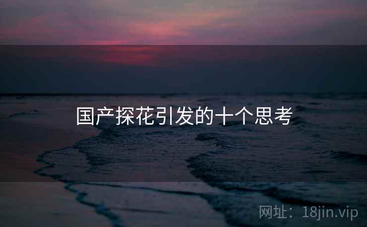 国产探花引发的十个思考