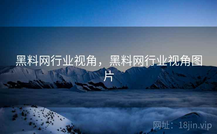 黑料网行业视角，黑料网行业视角图片