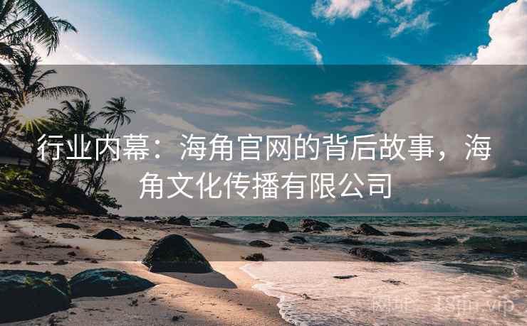 行业内幕：海角官网的背后故事，海角文化传播有限公司