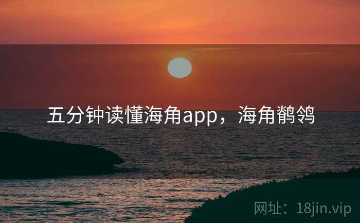 五分钟读懂海角app，海角鹡鸰
